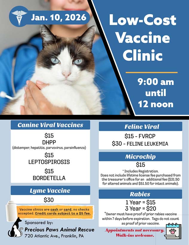 PPAR Vaccine Clinic January 2026
